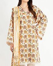 Bareeze Beige Lawn Suit- Pakistani Lawn Dress
