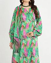 Bareeze Green/Pink Lawn Suit- Pakistani Lawn Dress