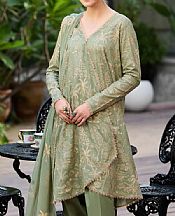 Bareeze Green Lawn Suit- Pakistani Designer Lawn Suits