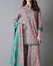 Bareeze Green/Pink Khaddar Suit- Pakistani Winter Clothing