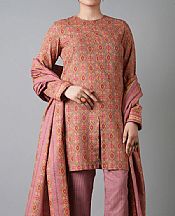Bareeze Pink Khaddar Suit- Pakistani Winter Dress