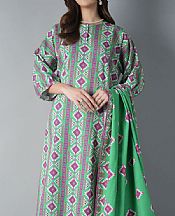 Bareeze Green Khaddar Suit- Pakistani Winter Dress