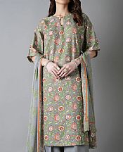Bareeze Grey Khaddar Suit- Pakistani Winter Clothing