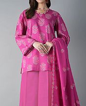 Bareeze Raspberry Pink Khaddar Suit- Pakistani Winter Dress