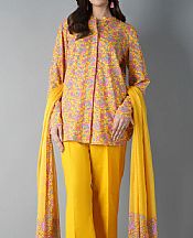 Bareeze Golden Yellow Khaddar Suit- Pakistani Winter Dress