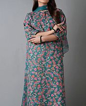 Bareeze Sea Green Khaddar Suit- Pakistani Winter Clothing