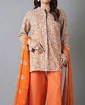 Bareeze Sunrise Orange Khaddar Suit- Pakistani Winter Dress