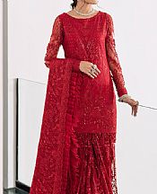 Baroque Red Net Suit- Pakistani Chiffon Dress