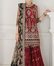 Baroque Maroon Chiffon Suit- Pakistani Chiffon Dress