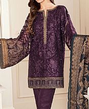 Baroque Purple Chiffon Suit- Pakistani Chiffon Dress