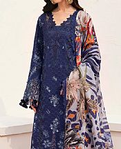 Baroque Navy Blue Lawn Suit- Pakistani Lawn Dress
