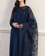Baroque Blue Zodiac Chiffon Suit- Pakistani Designer Chiffon Suit