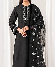 Baroque Black Raw Silk Suit- Pakistani Chiffon Dress