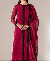 Baroque Cerise Pink Chiffon Suit- Pakistani Designer Chiffon Suit