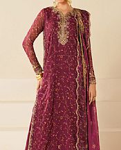 Baroque Light Burgundy Chiffon Suit- Pakistani Designer Chiffon Suit