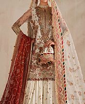Baroque White Net Suit- Pakistani Designer Chiffon Suit