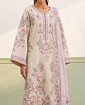 Baroque Off White Raw Silk Suit- Pakistani Chiffon Dress