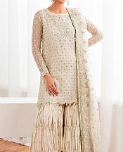 Baroque Off White Chiffon Suit- Pakistani Chiffon Dress