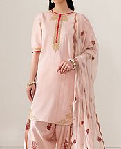 Baroque Pink Raw Silk Suit- Pakistani Chiffon Dress
