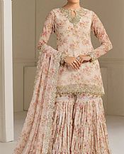 Baroque Peach Chiffon Suit- Pakistani Designer Chiffon Suit