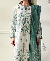 Baroque Off-white Lawn Suit- Pakistani Lawn Dress