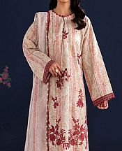 Baroque Off-white Lawn Suit- Pakistani Lawn Dress
