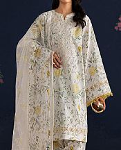 Baroque Off-white Lawn Suit- Pakistani Lawn Dress