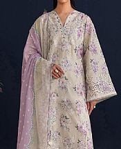 Baroque Ivory/Lilac Lawn Suit- Pakistani Lawn Dress