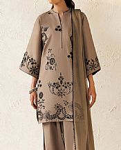 Baroque Beige Lawn Suit- Pakistani Lawn Dress