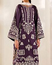 Baroque Plum Lawn Suit- Pakistani Designer Lawn Suits