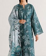 Baroque Teal Lawn Suit- Pakistani Designer Lawn Suits