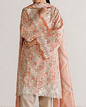 Peach Lawn Suit