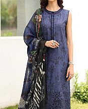 Baroque Navy Blue Lawn Suit- Pakistani Designer Lawn Suits
