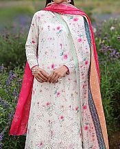 Baroque White Lawn Suit- Pakistani Designer Lawn Suits