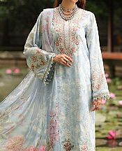 Baroque Baby Blue Lawn Suit- Pakistani Designer Lawn Suits