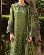 Baroque Green Lawn Suit- Pakistani Designer Lawn Suits