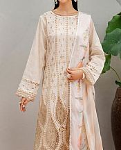 Baroque Off-white Lawn Suit- Pakistani Designer Lawn Suits