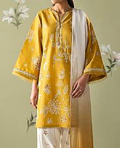 Baroque Mustard Jacquard Suit- Pakistani Designer Lawn Suits