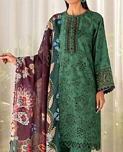 Baroque Viridian Green Lawn Suit- Pakistani Designer Lawn Suits