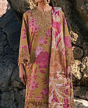 Baroque Dark Sand Lawn Suit- Pakistani Designer Lawn Suits