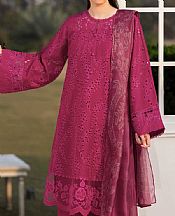 Baroque Deep Carmine Lawn Suit- Pakistani Designer Lawn Suits