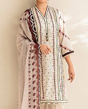 Baroque Off White Lawn Suit- Pakistani Lawn Dress