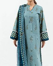 Light Turquoise Khaddar Suit (2 Pcs)- Pakistani Winter Clothing