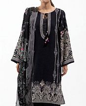 Black Karandi Suit- Pakistani Winter Dress