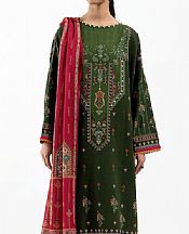 Dark Green Khaddar Suit- Pakistani Winter Clothing