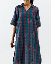 Teal Yarn Dyed Kurti- Pakistani Winter Dress