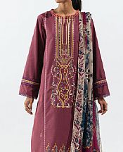 Rouge Pink Cambric Suit- Pakistani Winter Dress