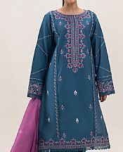 Beechtree Denim Blue Lawn Suit- Pakistani Designer Lawn Suits