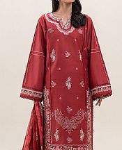 Beechtree Auburn Red Lawn Suit- Pakistani Lawn Dress