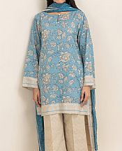 Beechtree Moonstone Blue/Off White Lawn Suit- Pakistani Designer Lawn Suits